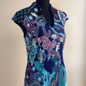 High Neck Midi Dress